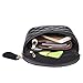 Toupons Fashion Small Pu Leather Waist Fanny Pack Bag for Girls & Women Cellphone Pouch (Black-4)