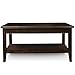 Leick Home 10504 Laurent Two Drawer Coffee Table with Shelf, Chocolate Cherry