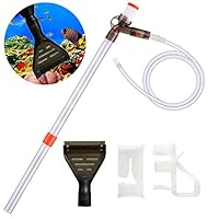 Aquarium Gravel Cleaner Normei Fish Tank Cleaner Kit Vacuum Water Changer Sand Washer with 31.5" Detachable Intake Pipes, Glass Scraper and Water Flow Controller, Fit Siphon Cleaner and Water Changing