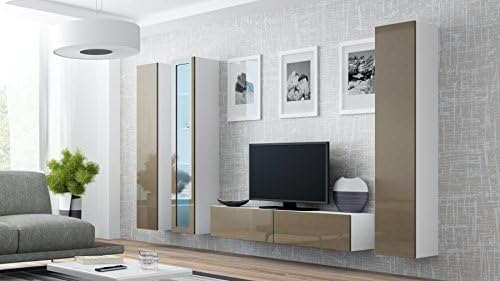 Seattle 4G Modern Wall Unit / Entertainment Center / Hanging Furniture / Tv Cabinet for Any Size TV / Tv Stand / Capacity Living Room Furniture / up to 65" inch TV Console