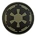 Star Wars Galactic Empire Olive Drab OD Imperial Logo PVC Rubber 3D Fastener Patch