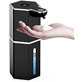 Automatic Foaming Soap Dispenser, 4-Gear 360ML Touchless Hand Soap Dispenser, Wall Mount Rechargeable Dish Soap Dispenser for Bathroom Kitchen