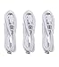 Samsung Micro USB Charging Data Cable for Galaxy Tab, 3 Pack - Non-Retail Packaging - White