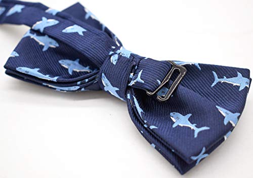 Carahere Boys Handmade Adjustable Pre-Tied Pattern Bow Ties For Kids Toddler Bow Ties (shark pattern)