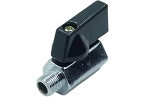 CDQBWKJGFJ 3 Pcs 1/8" Brass Mini Ball Valve NPT Female x Male Shut-Off Valve