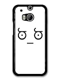Meme Minimalist Face Black and White Emoticon Emoji case for HTC One M8