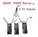 sea jump 3pcs 7.4V 15C 610mAh Lipo Battery with a Charging Cable for Hubsan H502S H502E RC Quadcopter Drone aircfaft