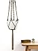 Mkono Macrame Plant Hanger Hanging Planter Basket Nylon Rope wth Beads 4 Legs 50 Inch