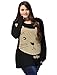 Allegra K Ladies Plus Size Cat Head Prints Batwing Sleeves Autumn Tee Shirt Black 2X