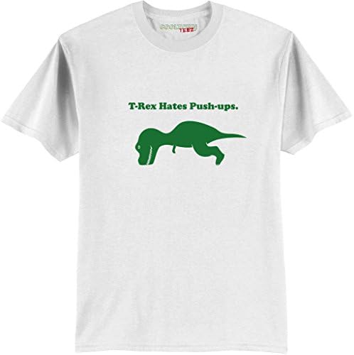 T-Rex-Hates-Pushups-White/DG-XL