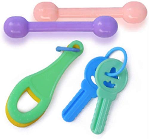 Gilli Shopee BPA-Free Non Toxic Toddler and Infant Baby 3 in 1 Tooth Soother/Teether Keys/Teething Toys for Baby (Multi)
