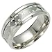 Geek & Glitter Batman Glow-in-the-Dark Ring Titanium Stainless Steel Silver Ring Band - DC Superhero Cosplay Jewelry