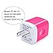 FiveBox 2.1A Dual Port USB Wall Charger Box Cube Charging Base Block Plug With 2-Pack 6ft USB Type C Charger Cable Cord For Samsung Galaxy S9 S8 Plus, Google Pixel 2, LG G5 G6, Huawei P10, Nexus 6P 5X