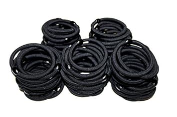Amazon Com Syleia 100 Classic Round Hair Ties Elastics 5mm Thick