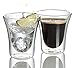 Jecobi Double-Wall Insulated Coffee Mug Glass Tea Espresso Cups Set of 2 - 8.5-Ounce