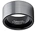 Metal Masters Co. Men's Black Tungsten Carbide Pipe-Cut Wedding Band Engagement Ring Brushed Comfort Fit 12mm