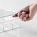 mDesign Plastic Stackable Divided Battery Storage Organizer Box Bin with Hinged Lid for AA, AAA, C, 9 Volt Sizes - Great Storage for Kitchens, Home Offices, and Utility Rooms - 5 Compartments - Clear