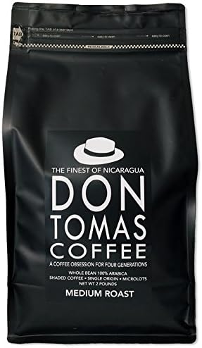2 LB Medium Don Tomas Nicaraguan Coffee - Whole Coffee Beans - Rainforest Alliance Certified Farm