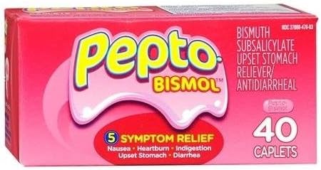 Pepto-Bismol Caplets Original 40 CP - Buy Packs and SAVE (Pack of 4)