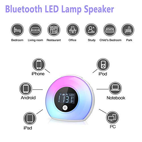 Yapeach Digital Alarm Clock, Smart Kids Alarm Clock with Bluetooth