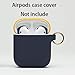 DamonLight {Fit in The case} Airpods Earpods Covers Anti-Slip Silicone Soft Sport Covers Accessories Apple AirPods Earbud airpods eartips 2 Pairs (Dark Blue)