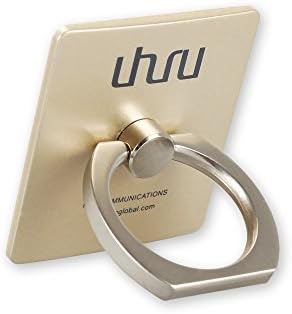 UHURU® Rotating Metal Ring Finger Grip Stand Hand Holder Car Phone Holder for iPhone iPad Tablet (Gold)