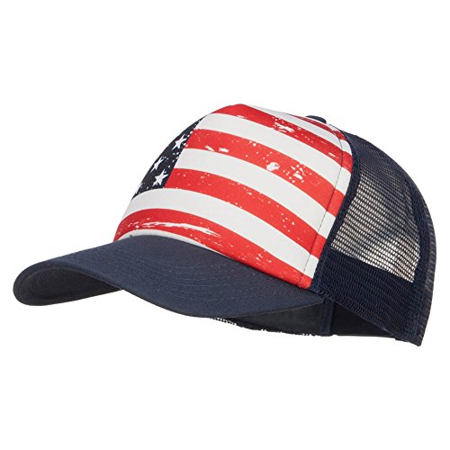 USA Flag Foam Trucker Cap - Navy OSFM