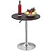 Topeakmart Modern Round Bar Table Adjustable Bistro Pub Counter Swivel Cafe Tables Set of 2