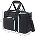 MIER Large Adult Lunch Bag for Men Women Insulated Soft Cooler for Picnic, Kayak, Beach, Grocery, Work, Travel, 2 Decks Cooler, Black/Blue