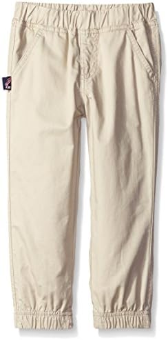 Charlie Rocket Little Boys' Toddler Twill Jogger Pant, Khaki, 3T