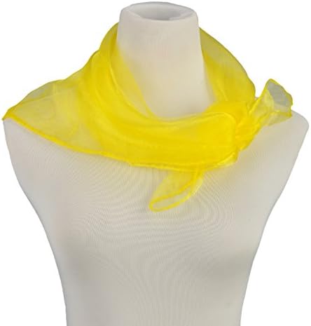 HERRICO Brightly Coloured Flowing Fun Small Scarf Decorate Extremely Light Yellow