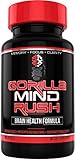 Gorilla Mind Rush Nootropic Formula – Laser Focus · Productivity · Mental Clarity · Energy - DMAE, Alpha GPC, Bacopa Monnieri, L-Theanine, Rush Stimulant Matrix & More - 90 Capsules
