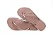 Havaianas Women's Slim Logo Metallic Sandal, Rose,39/40 BR (9-10 M US)