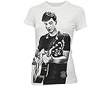 Ripple Junction Shawn Mendes Black and White Photo with Guitar Junior's T-Shirt Large White