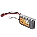 FLOUREON 2S 7.4V 1500mAh 35C Lipo RC Battery with T Plug for RC Cars, Truck, Truggy, Traxxas, Helicopter, Drone Loved by Hobby Fans