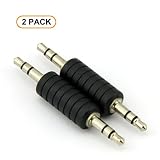 RuiLing 2PCS 3.5mm Jack to 3.5mm Audio Male Adapter Connectors.(Plastic and Metal Black)