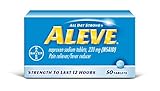 Aleve Tablets with Naproxen Sodium, 220mg (NSAID) Pain Reliever/Fever Reducer, 50 Count