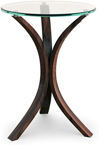 Fairmount Corinthian Glass Top Wood Accent Table. The Corinthian accent table is a stylish choice next to any chair, sofa, or bed.