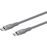Monoprice USB 2.0 USB-C to USB-C Silicone Cable 3ft Gray