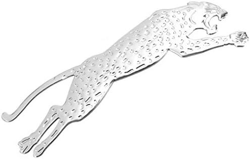 PRESKIN - 3D Jaguar for emblem chrome silver sticker self-adhesive metal optic relief sticker Decal for car, motor vehicle, motorcycle, scooter, notebook, door, refrigerator ...