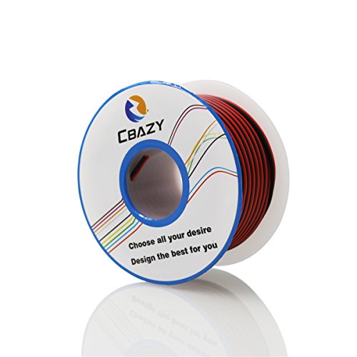 CBAZYâ„¢ 20AWG 2pin RED Black wire Hardwire 20ga Hook up Wire Cable Extension Cable 2 Wire 300V 8 Meter /26.2ft