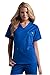 Med Couture Signature Women's V-Neckline 3 Pocket Scrub Top, Royal/Key Lime, Small