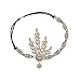 Babeyond® Art Deco 1920's Flapper Great Gatsby Inspired Leaf Medallion Pearl Headpiece Headband