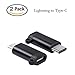 USB-C Adapter with Keychain - i Cable Female to USB Type C Male,Data Sync and Charging Adapter for Galaxy Note 9 Pixel 3 (USB-C, Black)