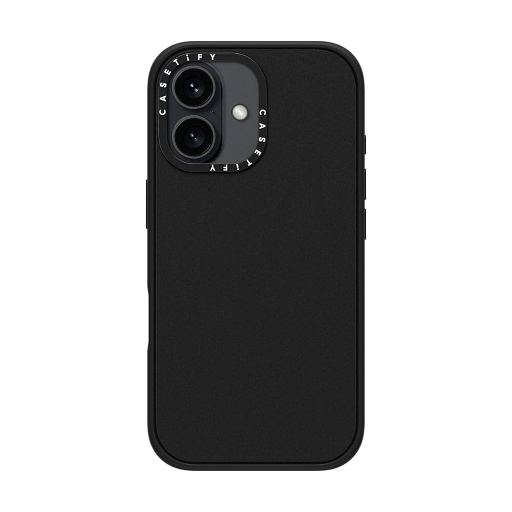 CASETiFY Impact iPhone 16 Case [Slim / 8.2 ft. 4X Military Grade Drop Protection/Compatible with Magsafe] - Matte Black