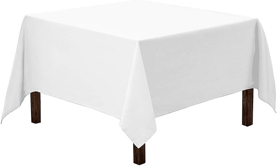 Vedouci 54x54 Square Tablecloths Wedding Party Table Covers Event Tablecloth White