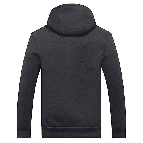 NRUTUP Men's Active SweatShirts Warm Hoodie Velvet Zipper Thickened Baseball Fleece Outerwear Jackets & Coats Top(Grey,L)
