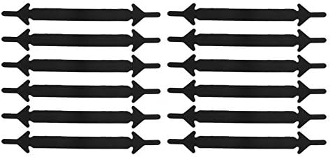No Tie Shoelaces for Kids and Adults Tieless Elastic Silicone Waterproof Flat Athletic Running Shoe Laces Black