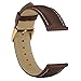WOCCI Watch Band - Vintage Leather Watch Strap with Gold Buckle, Choice of Color and Width (14mm,18mm,19mm,20mm,21mm or 22mm)