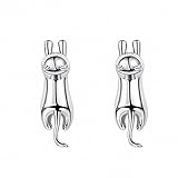 INNERSO Naughty Kitty Cat Stud Earrings Sterling